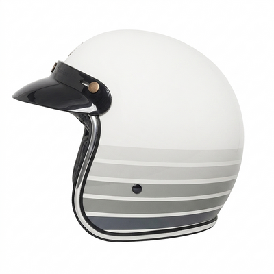 Capacete Urban Tracer Gray Stripes Branco