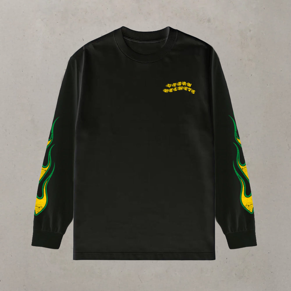 Camiseta Urban Black Manga Longa Fire Bell