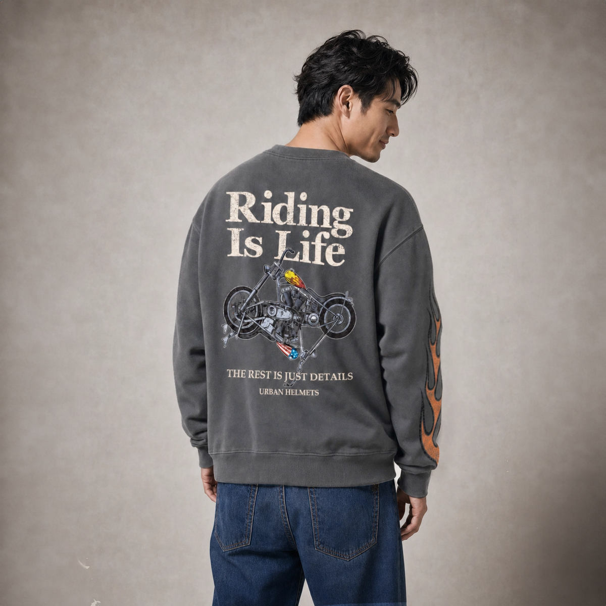 Casaco Urban Black Riding Is Life