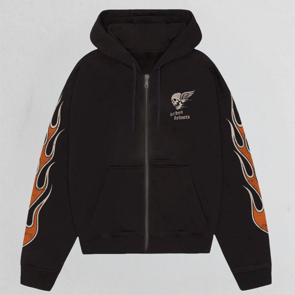 Casaco Urban Hoodie Black Rock Skull