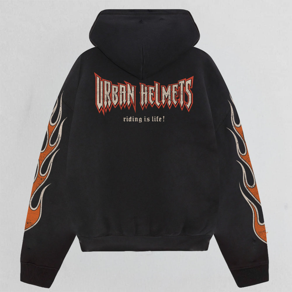 Casaco Urban Hoodie Black Rock Skull