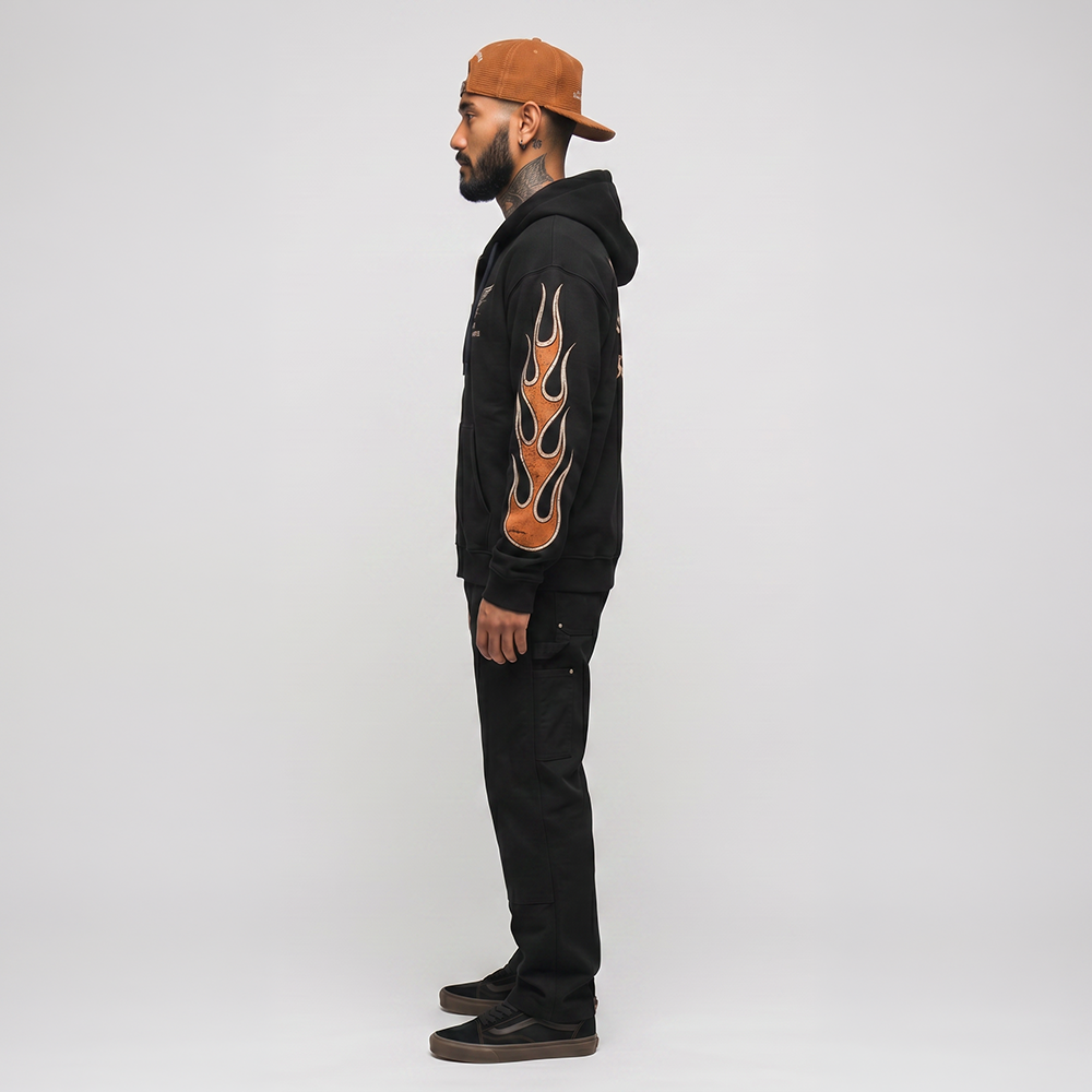 Casaco Urban Hoodie Black Rock Skull