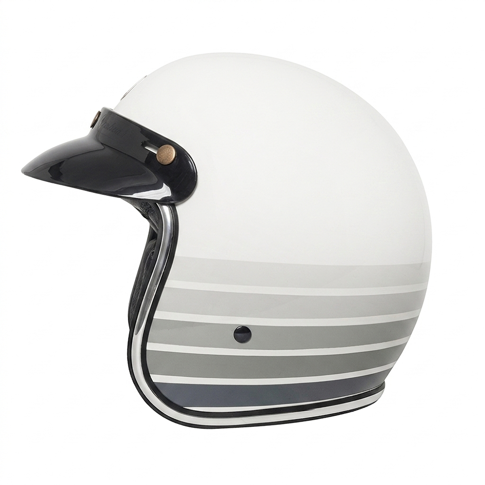 Capacete Urban Tracer Gray Stripes Branco