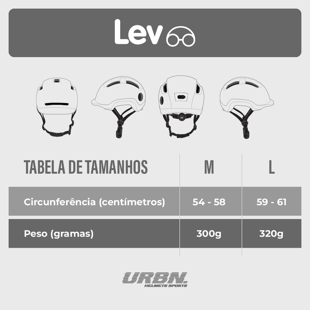 Capacete Urban Sports Lev Matte Black